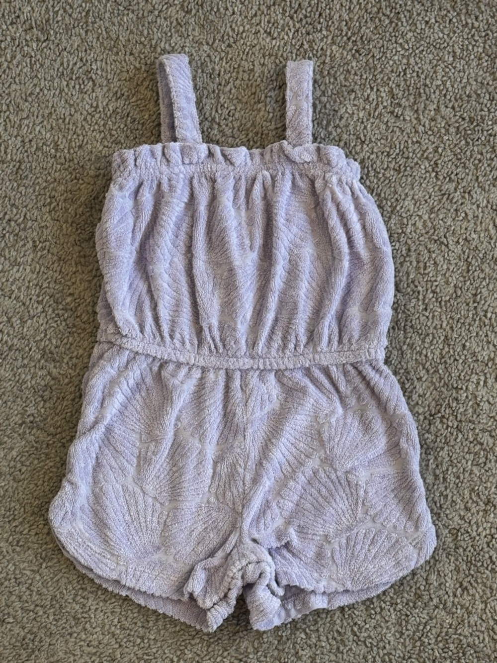 GAP Lavender Terry Seashell Print Romper - 2T